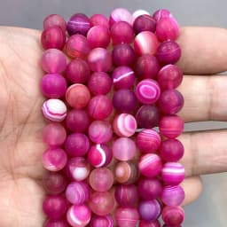 Natural Orange Stripe Onyx Agates Round Beads Diy Bracelet Necklace for Jewelry Making Accessories 15" Strand 4 6 8 10 12 14MM