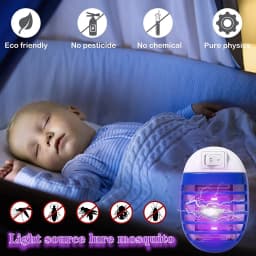 2Pcs LED Socket Mosquito Killer Lamp US/EU Plug Electric Mosquito Fly Bug Insect Trap Killer Night Lamp