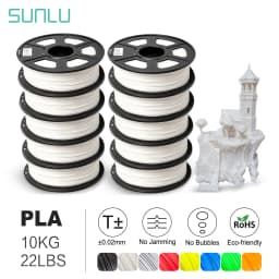 SUNLU 10KG 3D Filament PLA /PLA PLUS Filament 10kg 22 Lbs 1.75mm 3D Printer Filament Environmentally Friendly High Strength PLA