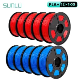 SUNLU 10KG 3D Filament PLA /PLA PLUS Filament 10kg 22 Lbs 1.75mm 3D Printer Filament Environmentally Friendly High Strength PLA