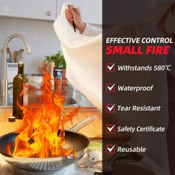 Portable Emergency Fire Blanket Retardant Fire Suppression Blanket Survival Shelter Safety Cover Fireproof Mat