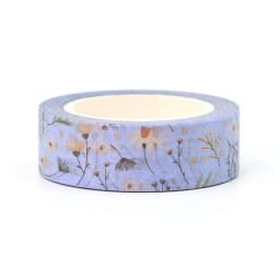NEW Spring 1PC. 10M Decorative Light Blue Floral Washi Tape DIY Scrapbooking Planner Adhesive Masking Tape Kawaii Stationery