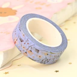 NEW Spring 1PC. 10M Decorative Light Blue Floral Washi Tape DIY Scrapbooking Planner Adhesive Masking Tape Kawaii Stationery