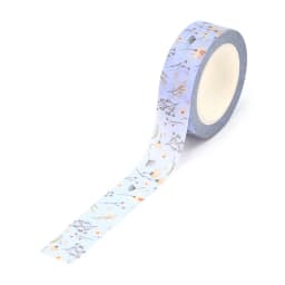NEW Spring 1PC. 10M Decorative Light Blue Floral Washi Tape DIY Scrapbooking Planner Adhesive Masking Tape Kawaii Stationery