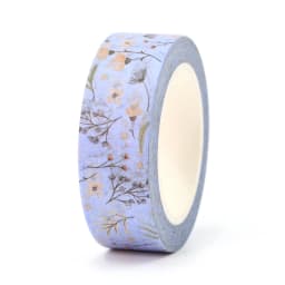NEW Spring 1PC. 10M Decorative Light Blue Floral Washi Tape DIY Scrapbooking Planner Adhesive Masking Tape Kawaii Stationery