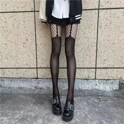 Classic Lolita Hollowed Out Lace Mesh Stockings Bottomed Pantyhose Women Sexy Japanese Girls Gothic Punk Retro Spider Web Tights