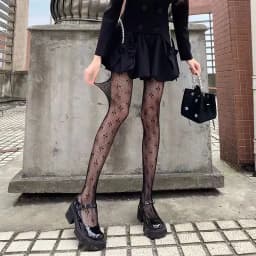 Classic Lolita Hollowed Out Lace Mesh Stockings Bottomed Pantyhose Women Sexy Japanese Girls Gothic Punk Retro Spider Web Tights