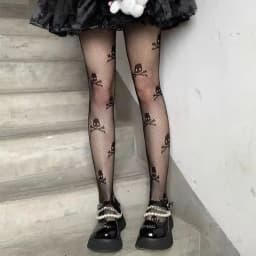 Classic Lolita Hollowed Out Lace Mesh Stockings Bottomed Pantyhose Women Sexy Japanese Girls Gothic Punk Retro Spider Web Tights