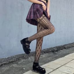 Classic Lolita Hollowed Out Lace Mesh Stockings Bottomed Pantyhose Women Sexy Japanese Girls Gothic Punk Retro Spider Web Tights