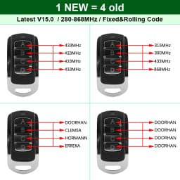 Scimagic Multi Frequency Duplicator 280-868MHz Fixed & Rolling Code 433MHz Garage Door Gate Remote Control Handheld Transmitter