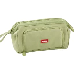 Angoo Cute Pencil Case Special Macaron Color Side Window Canvas Big Pencil Pouch Pen Box Storage Bag Student School Stationery