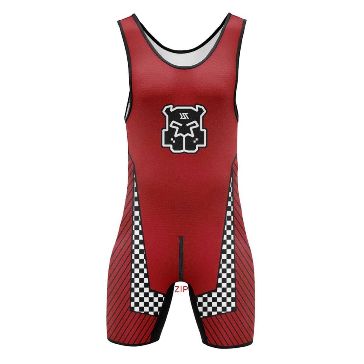 Mens Wrestling Singlets Front And Back Zipper Dog SexyMan Bodysuits RT One-Piece Undershirts Powerlifting Sleeveless Sleepwear