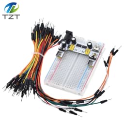3.3V/5V MB102 Breadboard power module+ 400 points Solderless Prototype Bread board kit +65 Flexible jumper wires for arduino