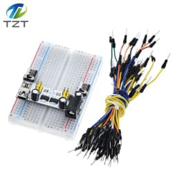 3.3V/5V MB102 Breadboard power module+ 400 points Solderless Prototype Bread board kit +65 Flexible jumper wires for arduino