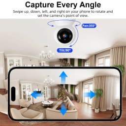 Fuers 5MP WiFi Camera Works With Tuya Smart Home Indoor Wireless IP Surveillance Camera Automatic Tracking Security Baby Monitor