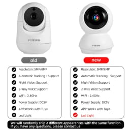 Fuers 5MP WiFi Camera Works With Tuya Smart Home Indoor Wireless IP Surveillance Camera Automatic Tracking Security Baby Monitor