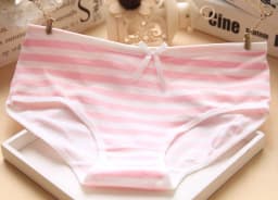 Japanese Anime Blue White Striped Panties Underwear Lolita Pink Briefs Lingerie Cute Soft Breathable Underpants Female Gifts New