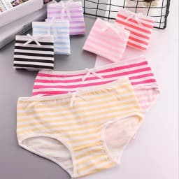 Japanese Anime Blue White Striped Panties Underwear Lolita Pink Briefs Lingerie Cute Soft Breathable Underpants Female Gifts New