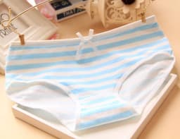 Japanese Anime Blue White Striped Panties Underwear Lolita Pink Briefs Lingerie Cute Soft Breathable Underpants Female Gifts New