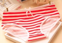 Japanese Anime Blue White Striped Panties Underwear Lolita Pink Briefs Lingerie Cute Soft Breathable Underpants Female Gifts New