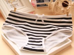 Japanese Anime Blue White Striped Panties Underwear Lolita Pink Briefs Lingerie Cute Soft Breathable Underpants Female Gifts New