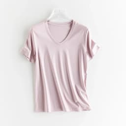 High-end New 10% Silk & Mercerized Cotton Women T-shirt Luxury Tee Short Sleeve Silky Feeling Summer Wear  Tops V / O-neck