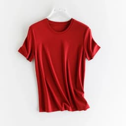 High-end New 10% Silk & Mercerized Cotton Women T-shirt Luxury Tee Short Sleeve Silky Feeling Summer Wear  Tops V / O-neck