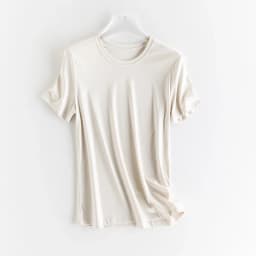 High-end New 10% Silk & Mercerized Cotton Women T-shirt Luxury Tee Short Sleeve Silky Feeling Summer Wear  Tops V / O-neck
