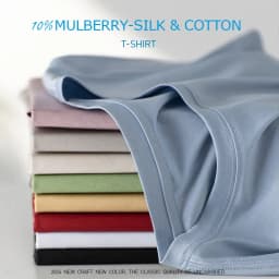 High-end New 10% Silk & Mercerized Cotton Women T-shirt Luxury Tee Short Sleeve Silky Feeling Summer Wear  Tops V / O-neck