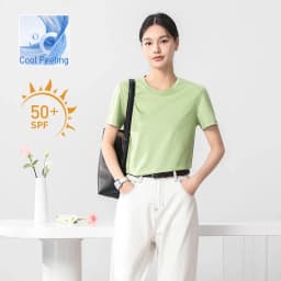 High-end New 10% Silk & Mercerized Cotton Women T-shirt Luxury Tee Short Sleeve Silky Feeling Summer Wear  Tops V / O-neck