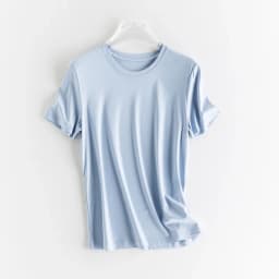High-end New 10% Silk & Mercerized Cotton Women T-shirt Luxury Tee Short Sleeve Silky Feeling Summer Wear  Tops V / O-neck