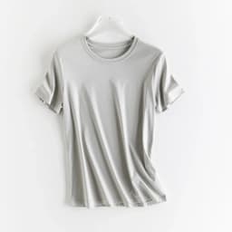 High-end New 10% Silk & Mercerized Cotton Women T-shirt Luxury Tee Short Sleeve Silky Feeling Summer Wear  Tops V / O-neck