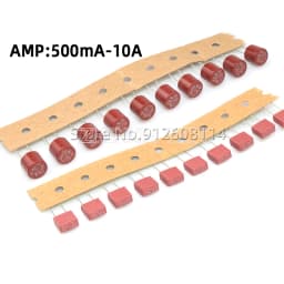 20Pcs 392 Square Fuse 0.5A 1A 2A 2.5A 3.15A 4A 5A 6.3A 8A 10A 250V Plastic Fuse T2A LCD TV Power Board Commonly Slow Blow Fuse