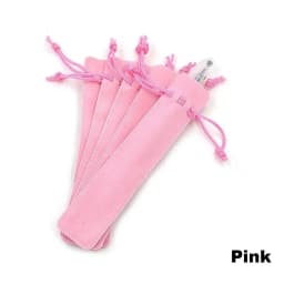 10PCS Plush Cloth Pen Bag Double-sided Thickened Velvet Pen Pouch Sleeve Holder Office School Supplies