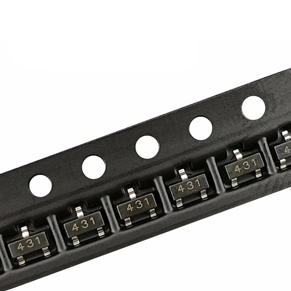 (100pcs) TL431 SOT-23 SMD Voltage Regulator IC 0.5% (Marking 431)