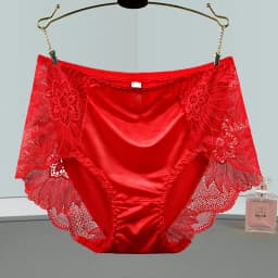 New Women Lace Flowers Panties Sexy Hollow Temptation Silk Breathable Underwear Tummy Mid Waist Butt Lift Briefs Intimate Panty