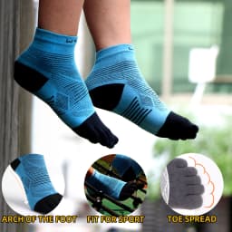 WRELS Coolmax Sports Socks Comfy Elastic Shock-proof Breathable Run Knitted Socks High Performance Athletic Five Toe Socks