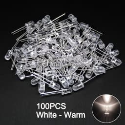 100PCS F5 LED Diode 5MM Assorted Kit White Green Red Blue Yellow Orange Pink Purple Warm White DIY kit Light Emitting Diode bxv