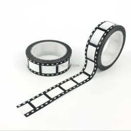 1PC 10M Decorative Black and White Camera Film Washi Tape Japanese 10m Kawaii Scrapbooking Tools Masking Tape for Photo Album