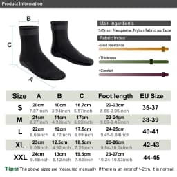 3mm&5mm Neoprene Diving Socks Non-slip Adult Warm Patchwork Elasticity Wetsuit Shoes Surfing Boots for Swimming Snorkeling