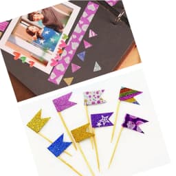 10PCS Glitter Glitter Pattern Washi Tape Adhesive Sticker Hand Diary Stickers Masking Tape Decorative Christmas DIY Crafts