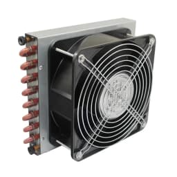 Small Shell Condenser Radiator Refrigerator Freezer Air-cooled Water-cooled Aluminum Fin and Copper Tube Heat Exchanger with Fan