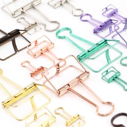 8 Colors 3 Sizes Ins Colors Gold Sliver Rose Green Purple Binder metal Clips Large Medium Small Office Study Binder Clips