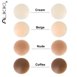 Round Shape Reusable Silicone Nipple Covers Invisible Seamless Breast Petals No Show Full Coverage Nip Pasties Sticky Bra