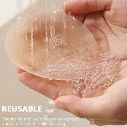 Round Shape Reusable Silicone Nipple Covers Invisible Seamless Breast Petals No Show Full Coverage Nip Pasties Sticky Bra
