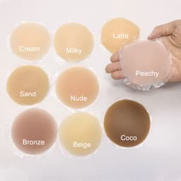 Round Shape Reusable Silicone Nipple Covers Invisible Seamless Breast Petals No Show Full Coverage Nip Pasties Sticky Bra