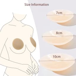 Round Shape Reusable Silicone Nipple Covers Invisible Seamless Breast Petals No Show Full Coverage Nip Pasties Sticky Bra