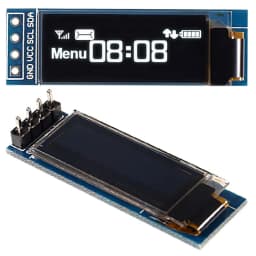 0.96 Inch OLED Display Module SSD1306 I2C IIC SPI Serial 128X64 LCD 4 Pin YellowBlue WhiteBlue for Arduino(Pin Headers Soldered)