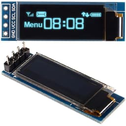 0.96 Inch OLED Display Module SSD1306 I2C IIC SPI Serial 128X64 LCD 4 Pin YellowBlue WhiteBlue for Arduino(Pin Headers Soldered)
