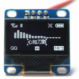 0.96 Inch OLED Display Module SSD1306 I2C IIC SPI Serial 128X64 LCD 4 Pin YellowBlue WhiteBlue for Arduino(Pin Headers Soldered)